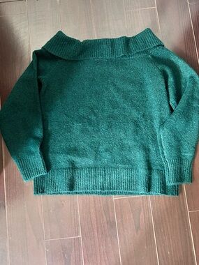 Cozy Off-Shoulder Women's Sweater in Deep Teal